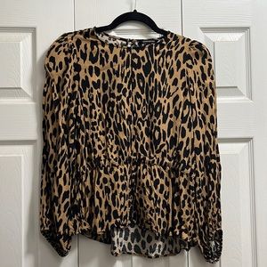Banana Republic leopard print blouse